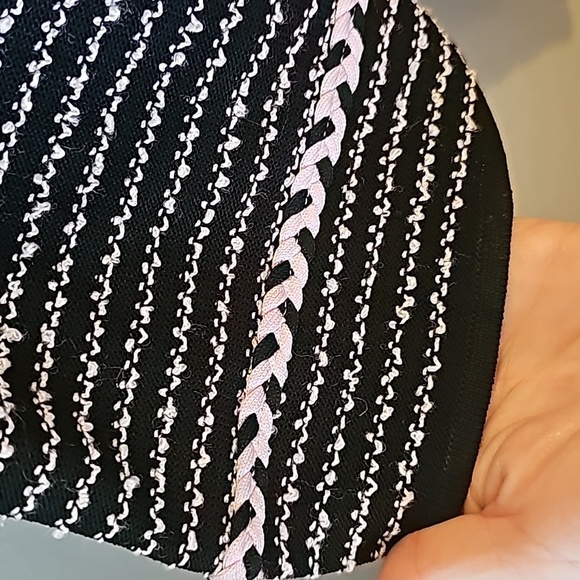 Ming Wang sz large petite pink black knit sweater jacket - Picture 6 of 7